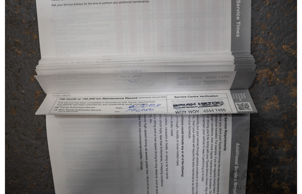 08/2018 Toyota Camry Ascent ASV70R 4D Sedan Blue Crush Metallic 2.5L