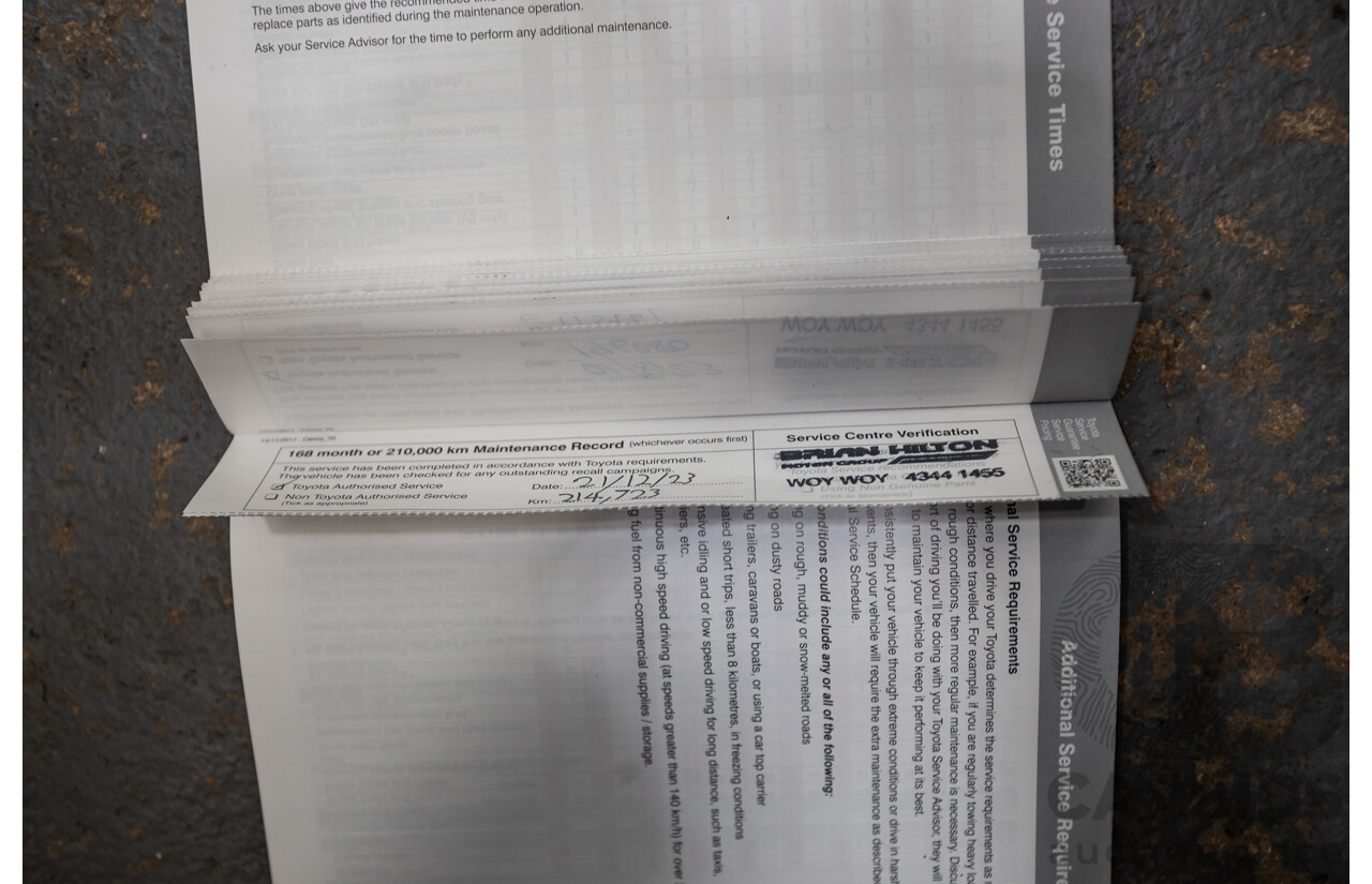 08/2018 Toyota Camry Ascent ASV70R 4D Sedan Blue Crush Metallic 2.5L