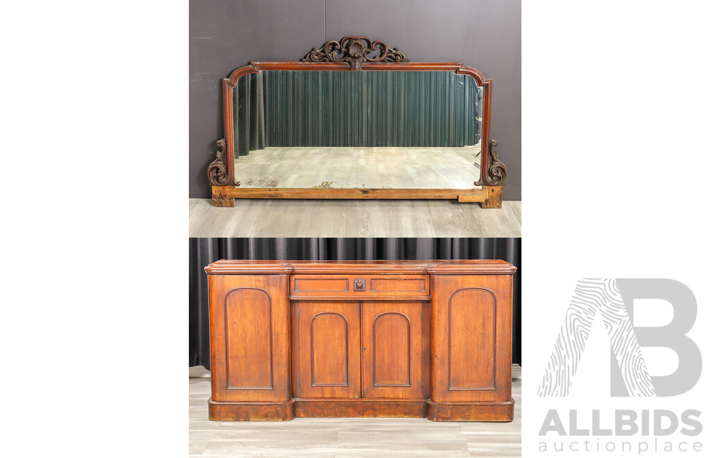 Victorian Mahogany Mirrored Back Sideboard