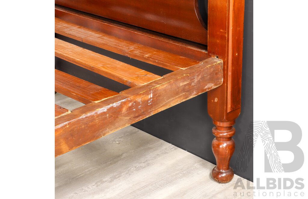 Victorian Mahogany Single Four Poster Bed
