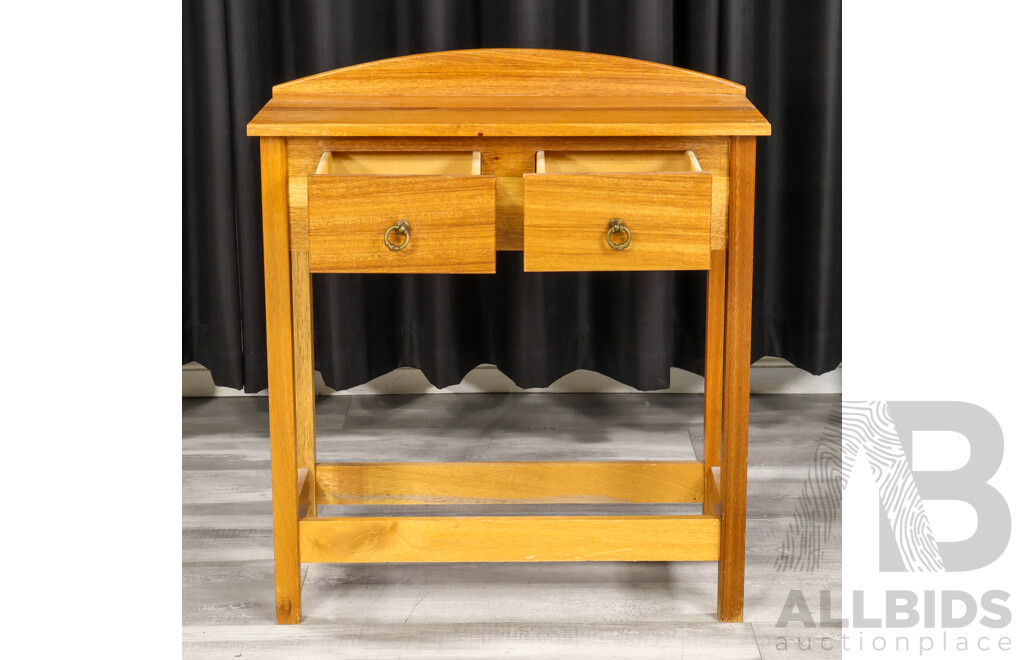 Modern Timber Two Drawer Hall Table