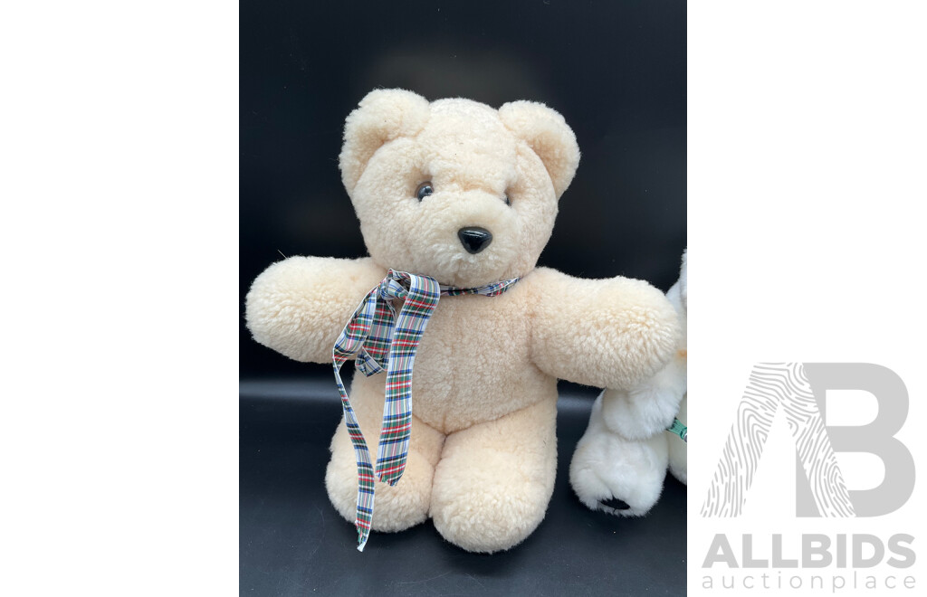 ASHTON DRAKE Porcelain Baby Doll ''Little Bit of Sunshine'', Tambo Teddies Bear and CocaCola Plush Polar Bear and Meerkat Plush Toy - Lot of 4