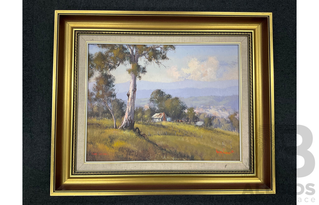 Werner Filipich  (1943- ) - 'Lismore Landscape 1985',  Oil on Board,  51 X 61 Cm (frame)