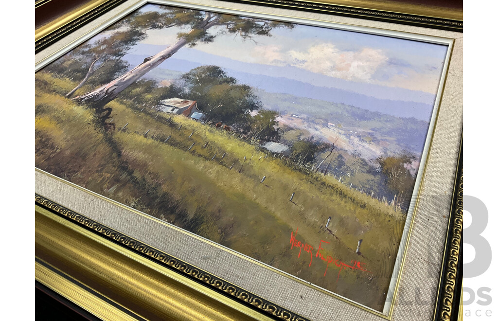 Werner Filipich  (1943- ) - 'Lismore Landscape 1985',  Oil on Board,  51 X 61 Cm (frame)
