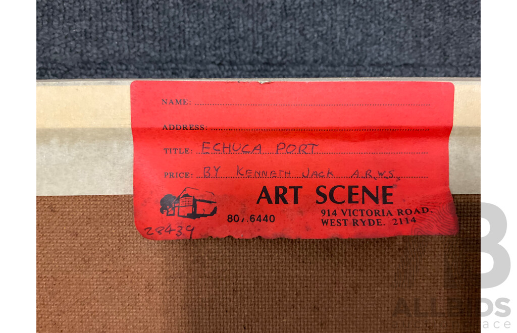 Kenneth Jack (1924-2006) ''Echuca Port'' Framed Print 68 X 95 Cm (Frame) and Assorted Prints and Paintings - Lot of 9