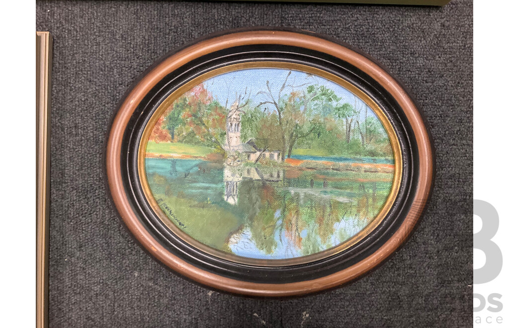 Kenneth Jack (1924-2006) ''Echuca Port'' Framed Print 68 X 95 Cm (Frame) and Assorted Prints and Paintings - Lot of 9