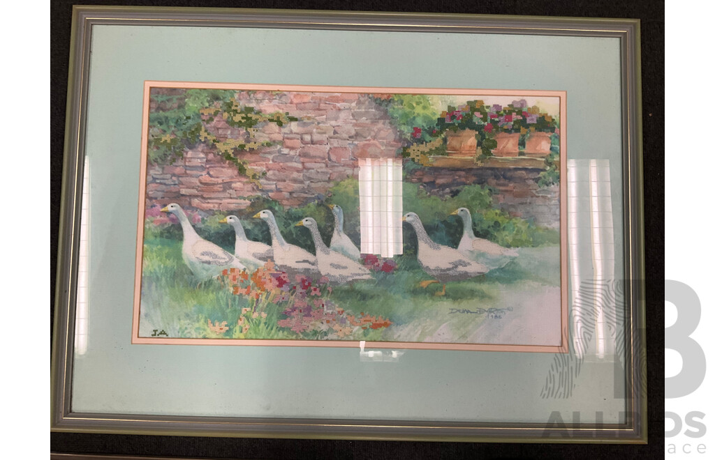 Kenneth Jack (1924-2006) ''Echuca Port'' Framed Print 68 X 95 Cm (Frame) and Assorted Prints and Paintings - Lot of 9