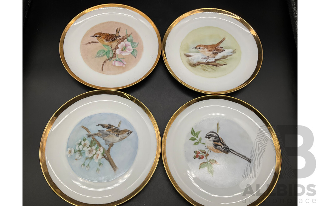 Set of 4 Porcalain Plate Hand Painted by Jan J. Hiele and Set of 7 Collector's Porcelain Plate From the 'Days of the Week' by Franklin Porcelain - Lot of 11