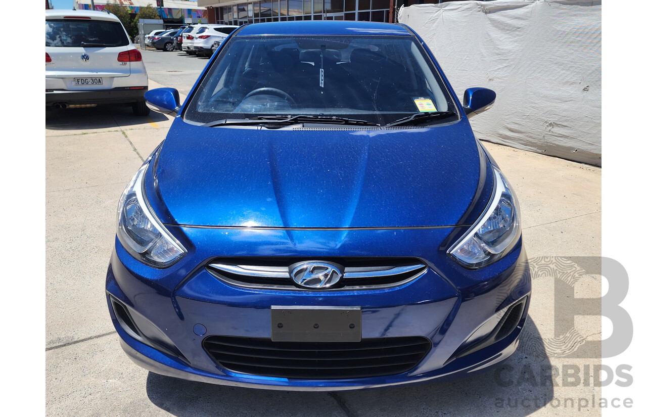 3/2017 Hyundai Accent Active RB4 MY17 5d Hatchback Blue 1.4L