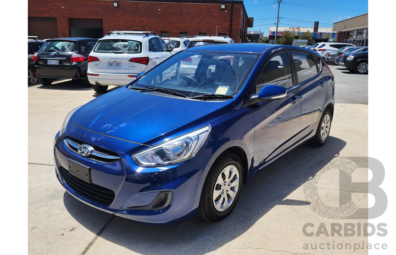 3/2017 Hyundai Accent Active RB4 MY17 5d Hatchback Blue 1.4L