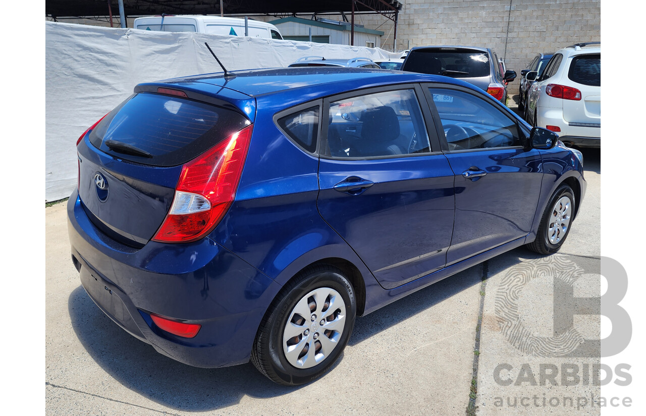 3/2017 Hyundai Accent Active RB4 MY17 5d Hatchback Blue 1.4L