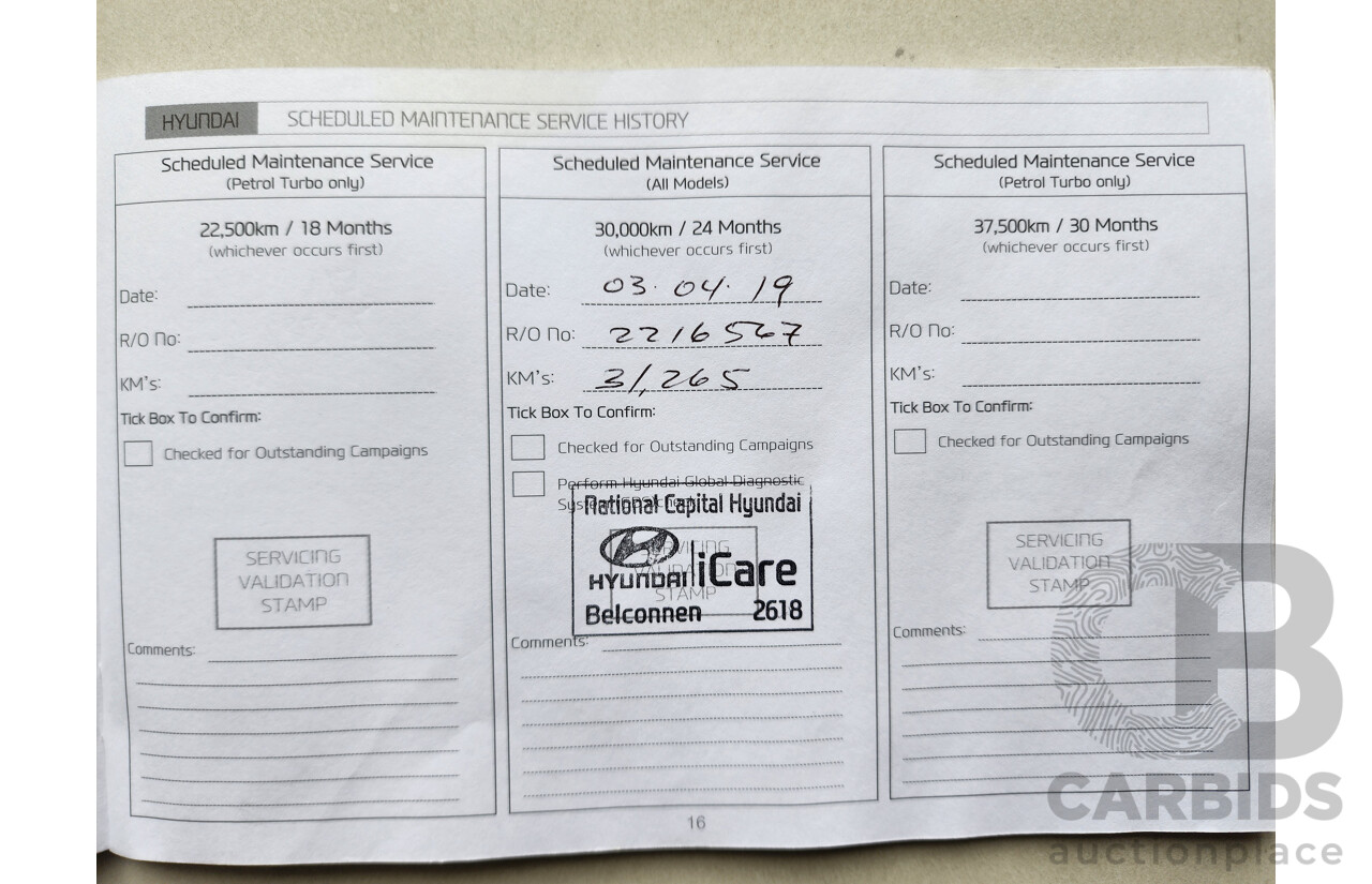 3/2017 Hyundai Accent Active RB4 MY17 5d Hatchback Blue 1.4L