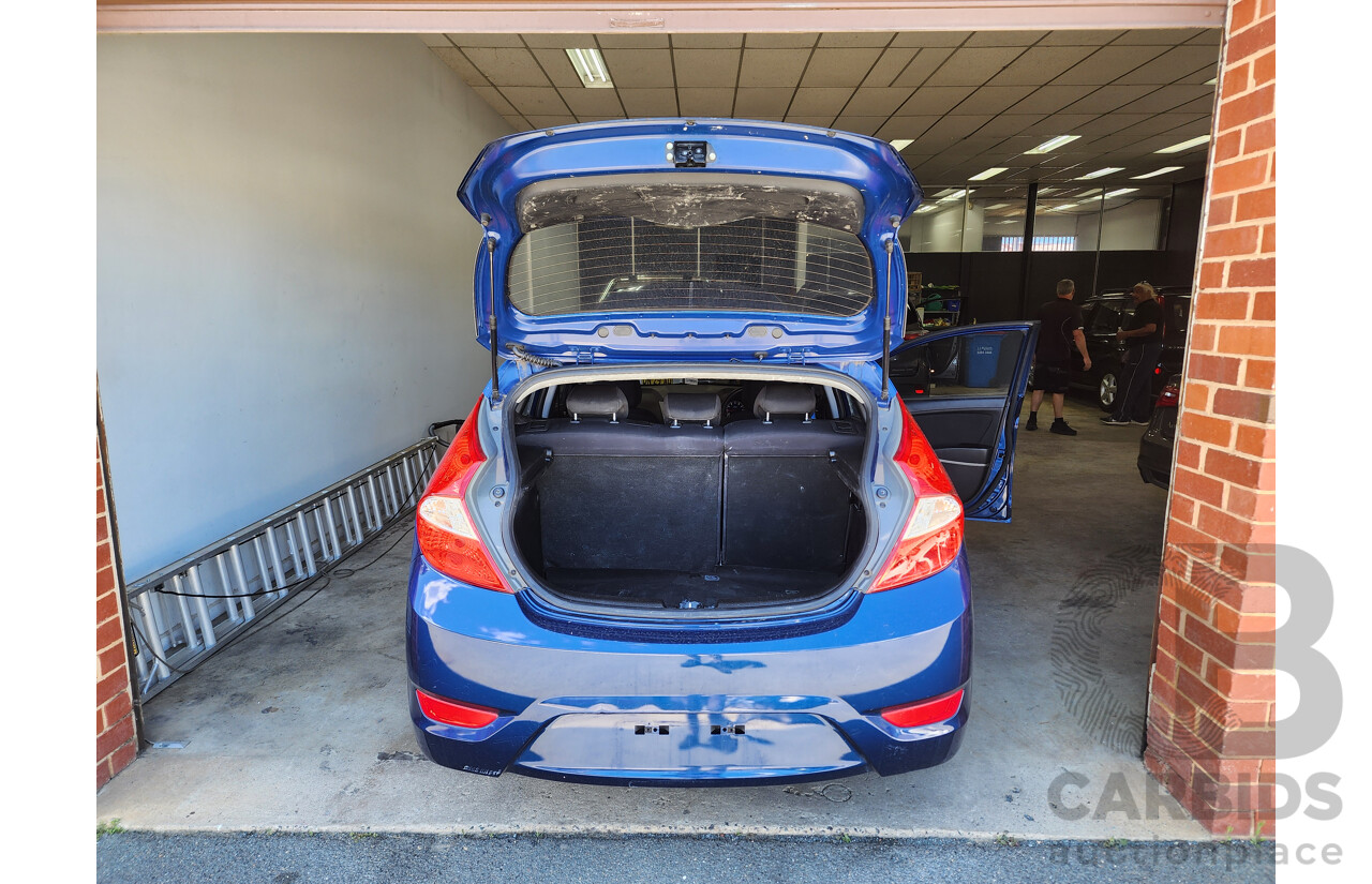 3/2017 Hyundai Accent Active RB4 MY17 5d Hatchback Blue 1.4L