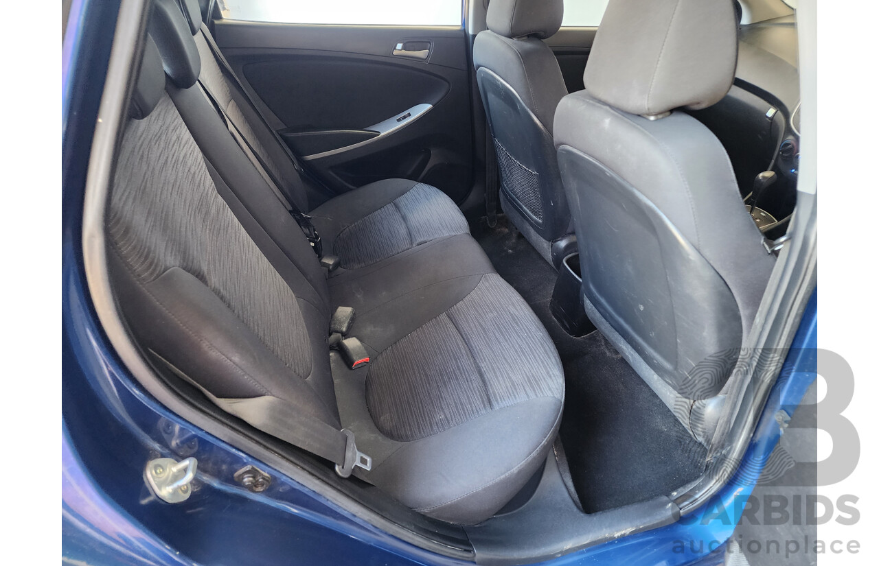 3/2017 Hyundai Accent Active RB4 MY17 5d Hatchback Blue 1.4L