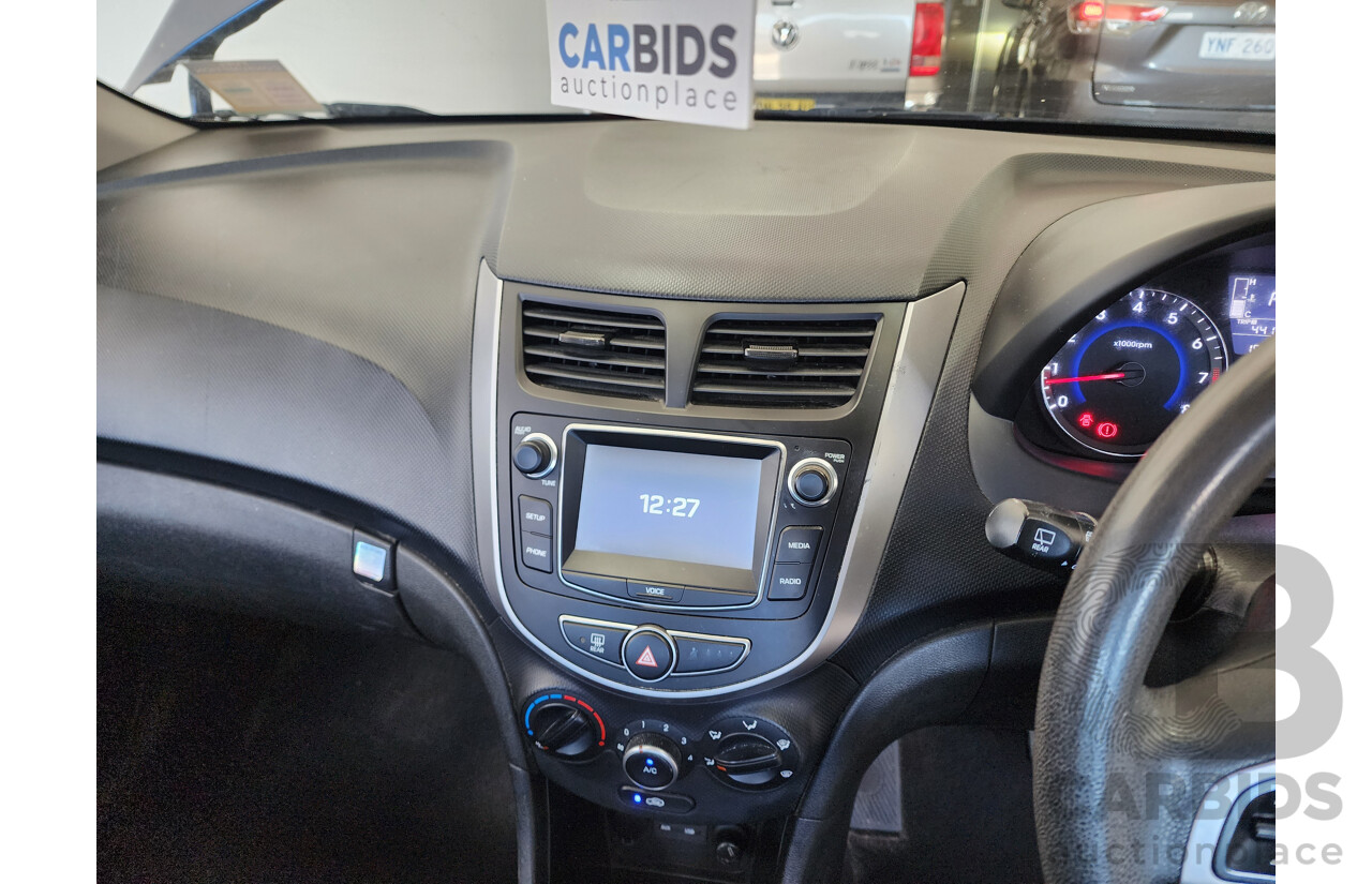 3/2017 Hyundai Accent Active RB4 MY17 5d Hatchback Blue 1.4L