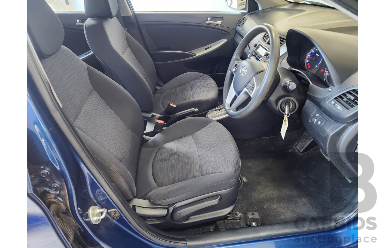 3/2017 Hyundai Accent Active RB4 MY17 5d Hatchback Blue 1.4L