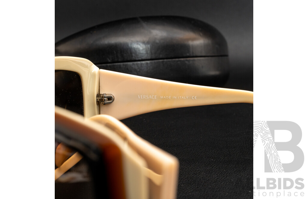 Versace MOD. 4069 405/13 Brown Tan Cream Sunglasses, Made in Italy