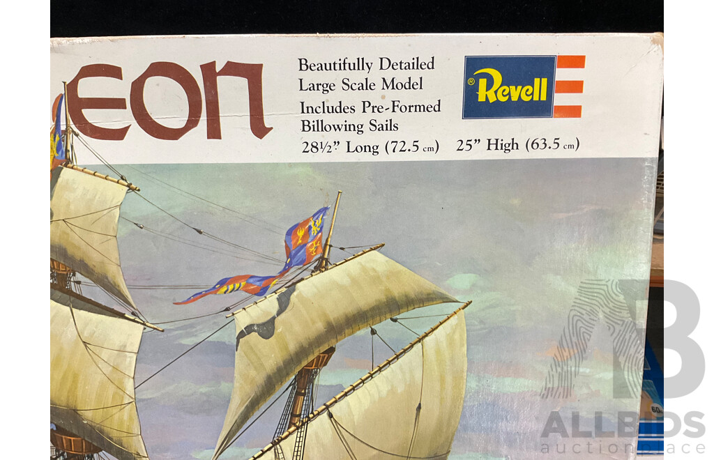 Vintage Revell Model Spanish Galleon with Airfix and Humbrol Paints