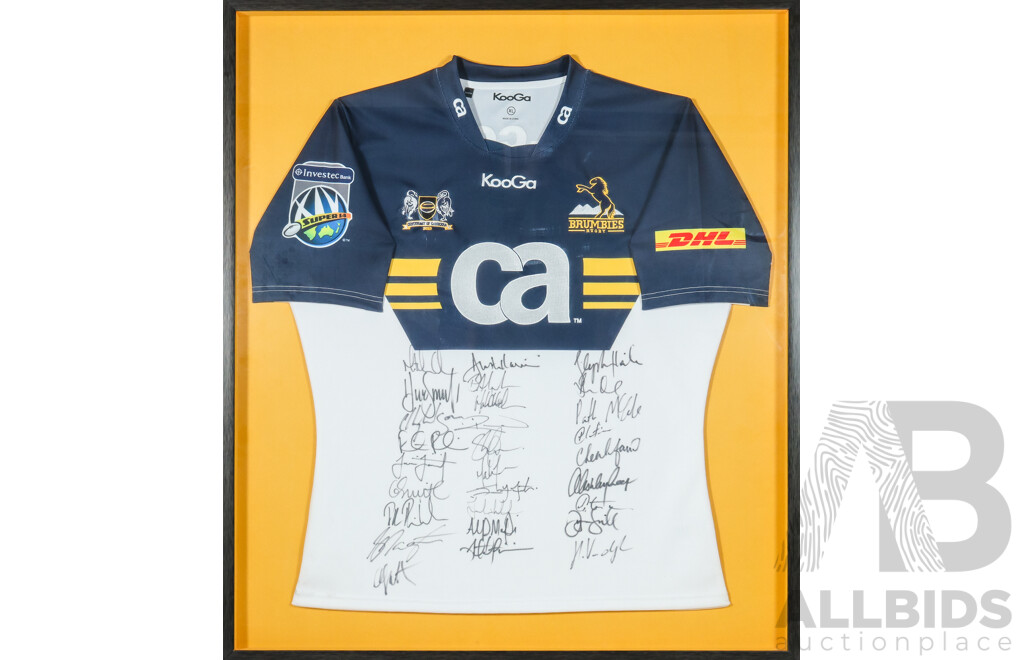 Brumbies 2010 Team Signed Framed Jersey