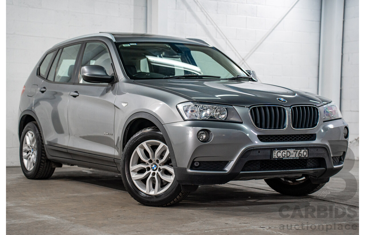 3/2012 BMW X3 xDrive20i F25 4d Wagon Space Grey Metallic Turbo 2.0L