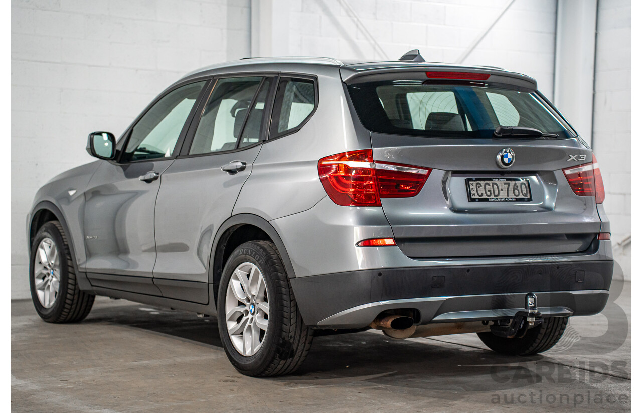 3/2012 BMW X3 xDrive20i F25 4d Wagon Space Grey Metallic Turbo 2.0L
