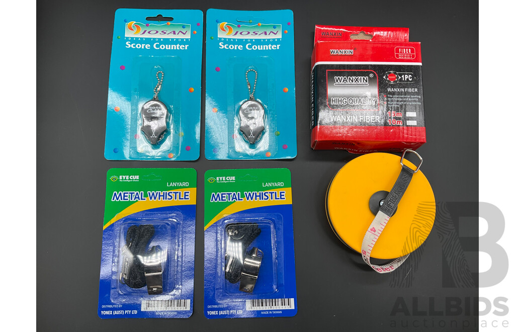 Collection of Various Sports Equipment for Golf, Cricket and Tennis - Lot of 10