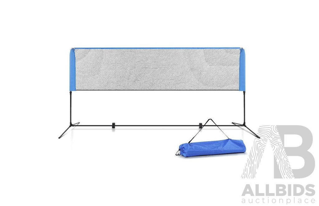 EYE CUE 3-Metre Portable Badminton Net W/ Steel Posts & Nylon Net & Carry Bag