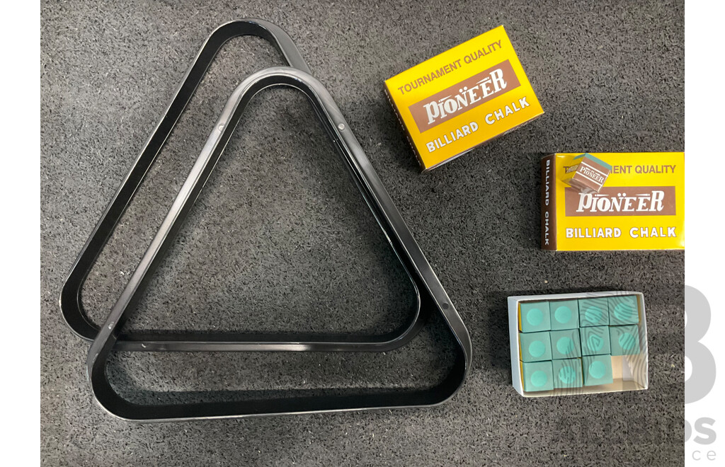 Assorted Billiard Equipment, Including Goldfinger Nick Varner Cue (6x) and More  - Lot of 15