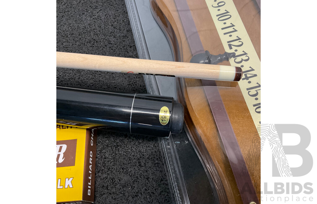 Assorted Billiard Equipment, Including Hard Rock Nick Varner Cue (6x) (6x) and More  - Lot of 15