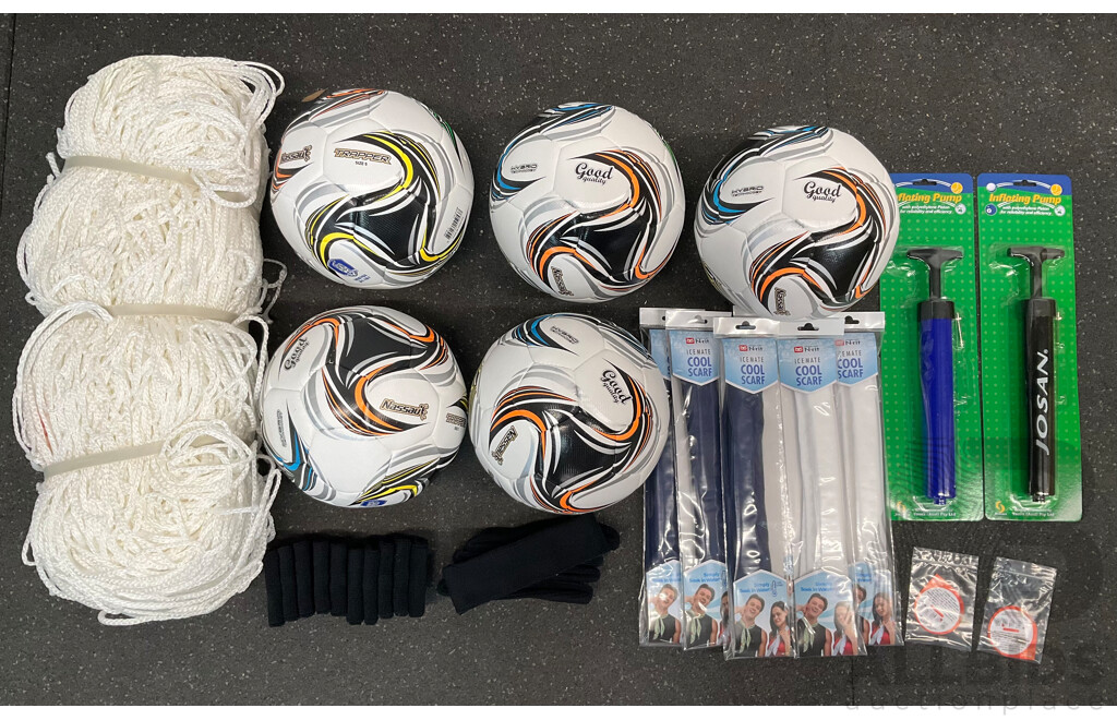 Assorted Soccer Football Training Equipment  - Lot of 31