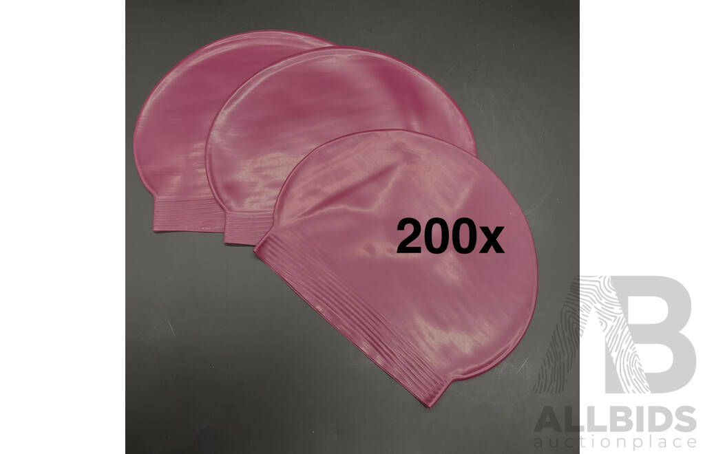 Purple Latex Swim Cap - Lot of 200