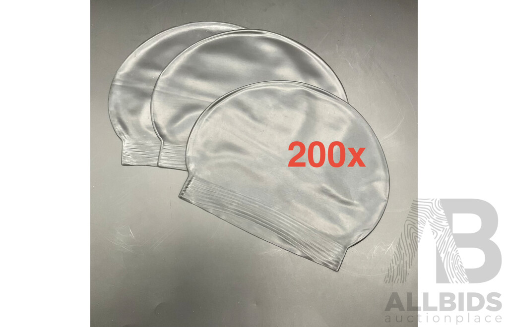 Black Latex Swim Cap - Lot of 200