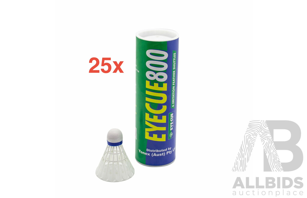 YONEX Eye Cue 800 - 6pcs Imitation Feather Badminton Shuttle - Lot of 25