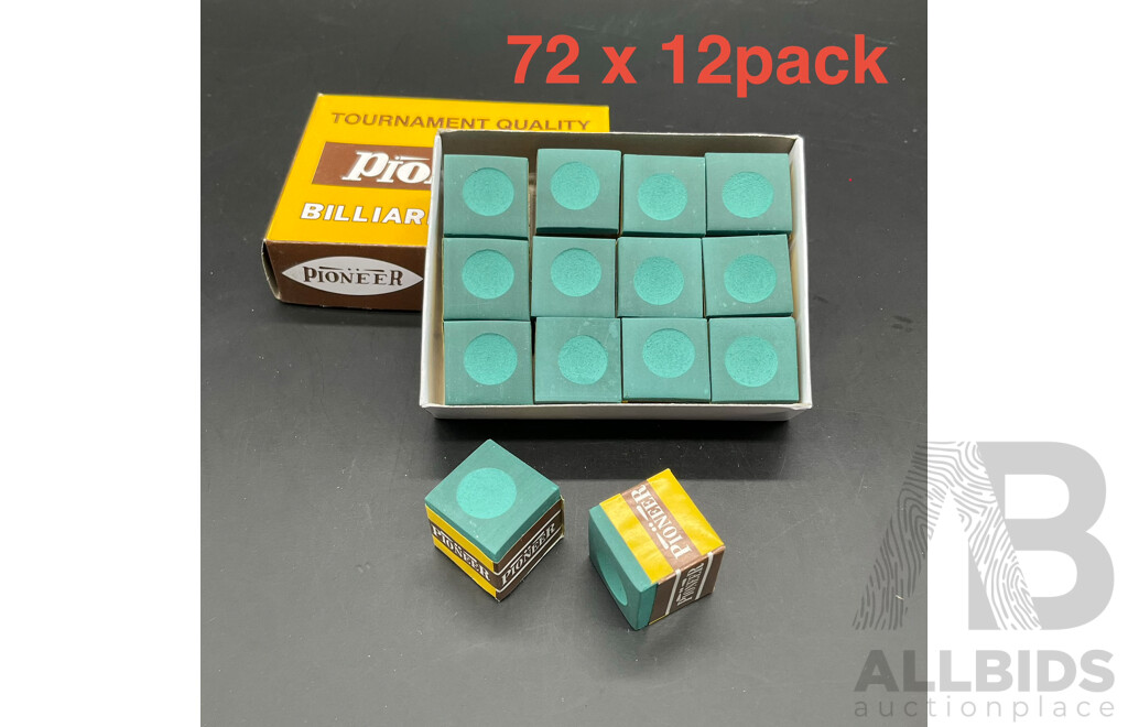 Assorted Billiard Equipment - Chalk Green - Lot of 864