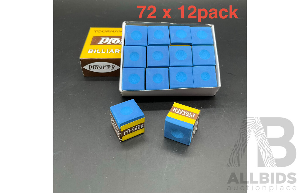 Assorted Billiard Equipment - Chalk Blue - Lot of 864