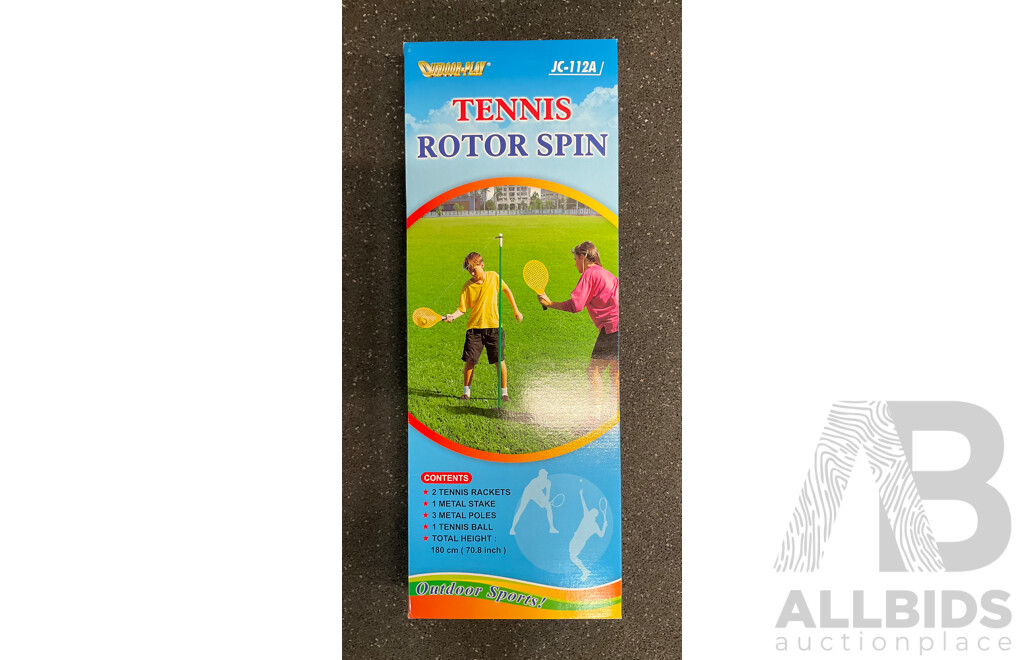 Collection of Various Sports Equipment for Tennis, Table Tennis, Basketball, Soccer, , Including Various Balls, Cricket Set, Tennis Rotor Spin and More - Lot of 58