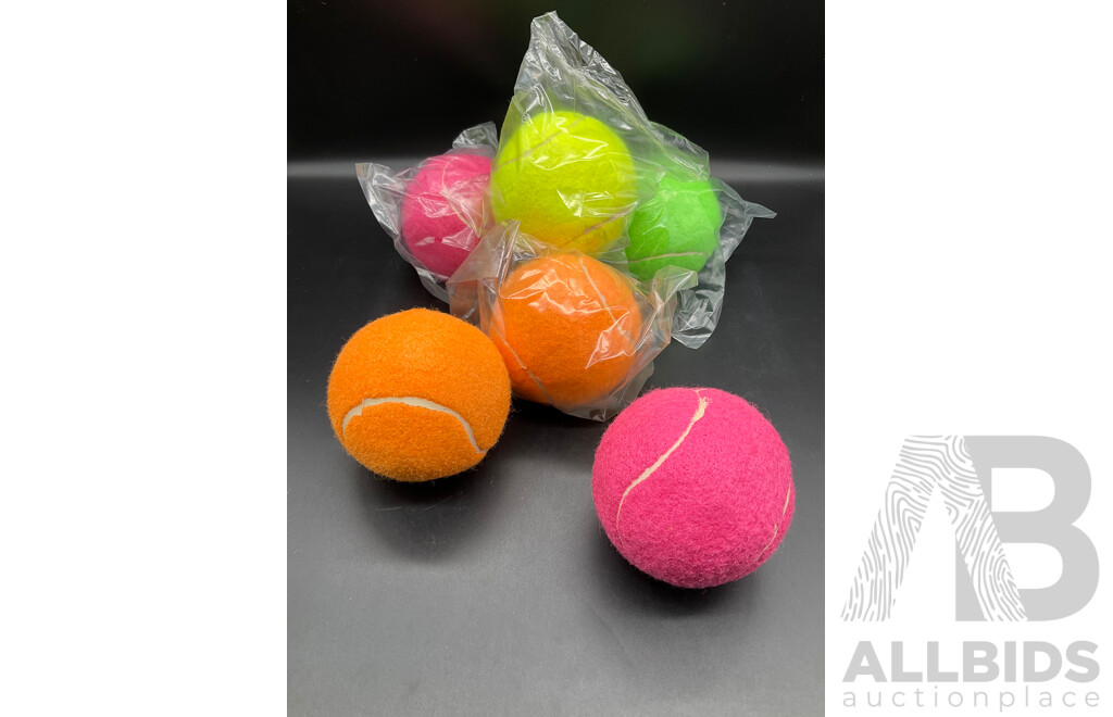 Huge Box of Multicolour Oversized Tennis Balls - Lot of 100