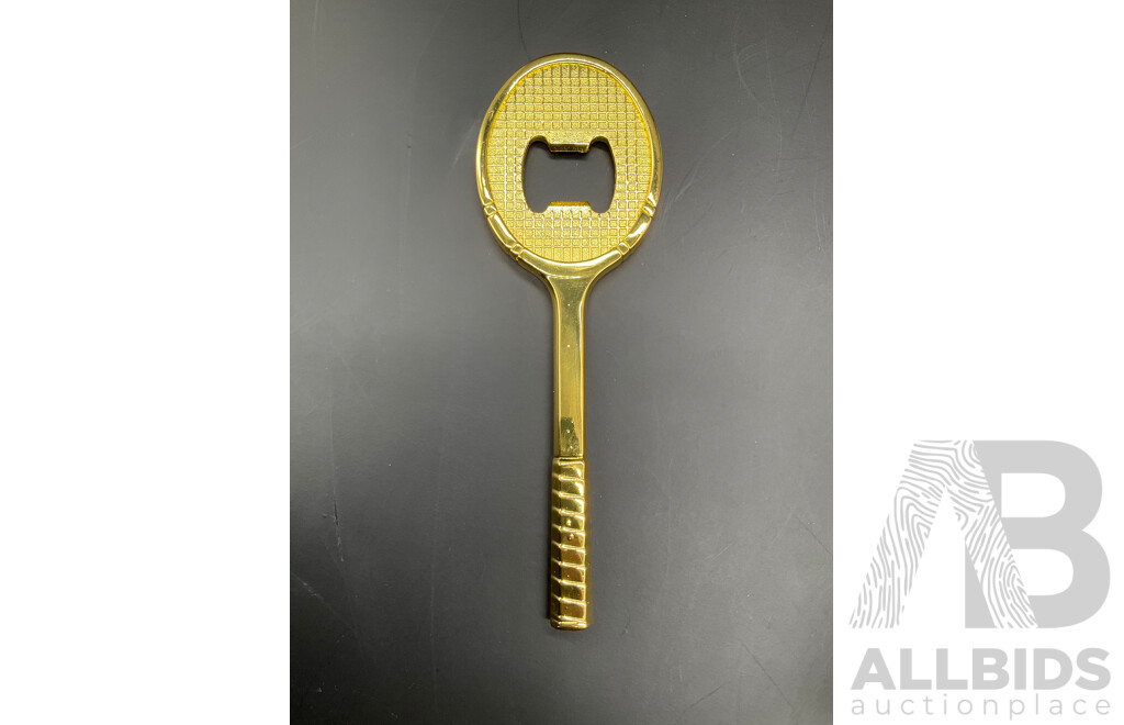 Golden Tennis Bottle Opener (x20) and Golden Tennis Letter Opener (x20) - Lot of 40