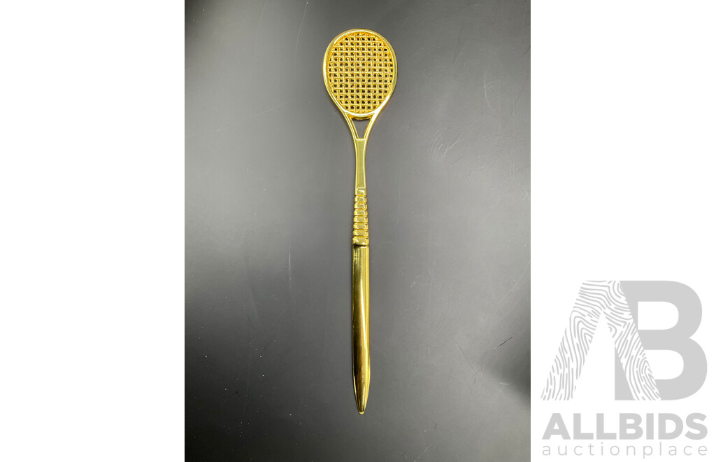 Golden Tennis Bottle Opener (x20) and Golden Tennis Letter Opener (x20) - Lot of 40