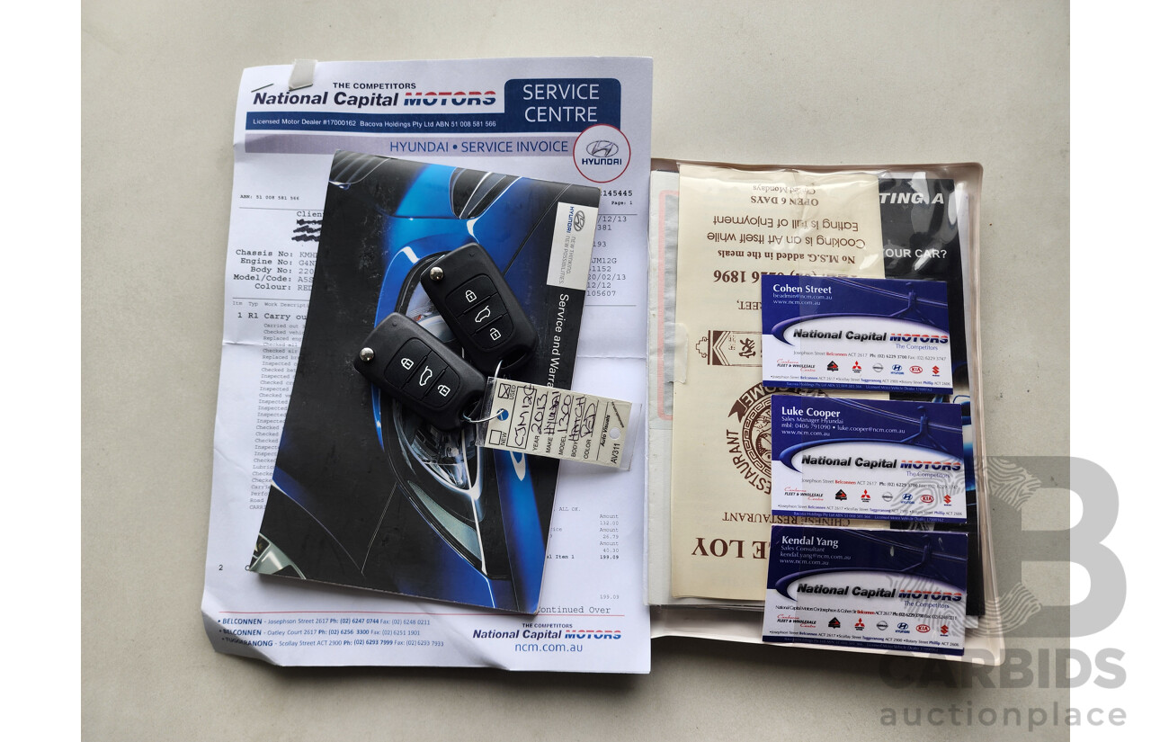 1/2013 Hyundai i30 Active GD 5d Hatchback Red 1.8L