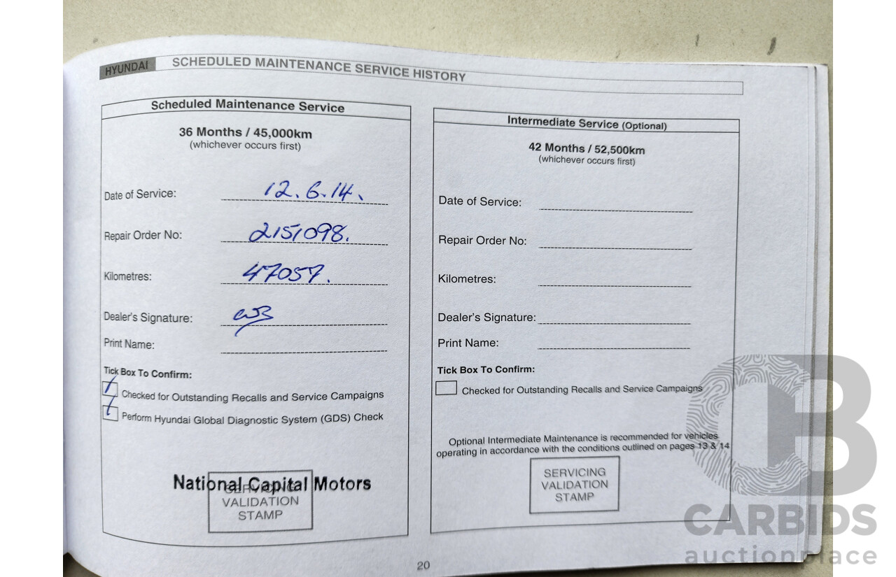 1/2013 Hyundai i30 Active GD 5d Hatchback Red 1.8L