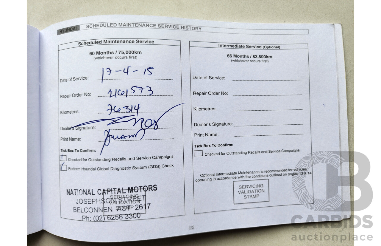 1/2013 Hyundai i30 Active GD 5d Hatchback Red 1.8L