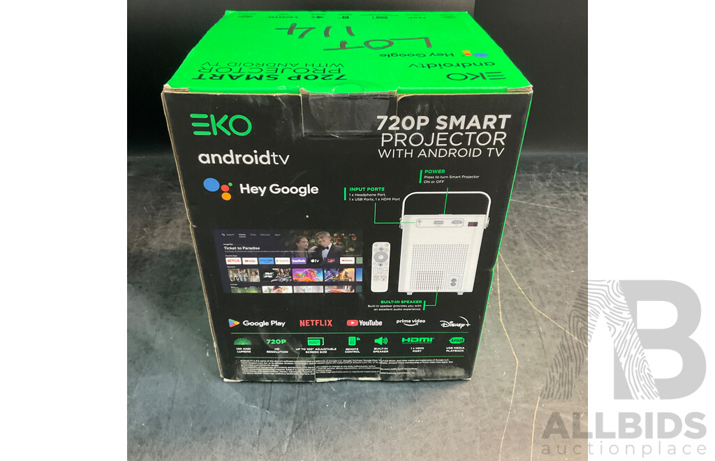 EKO 720P Smart Projector with Built-in Andoid TV