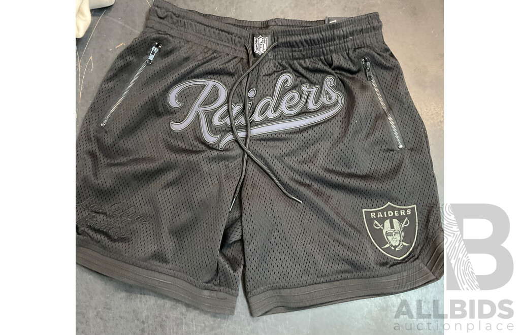 Neovision Beige Hoodie (M) & Notion Hoodie (M) & 2x NFL Basketball Raiders Shorts ( Size M & XL)