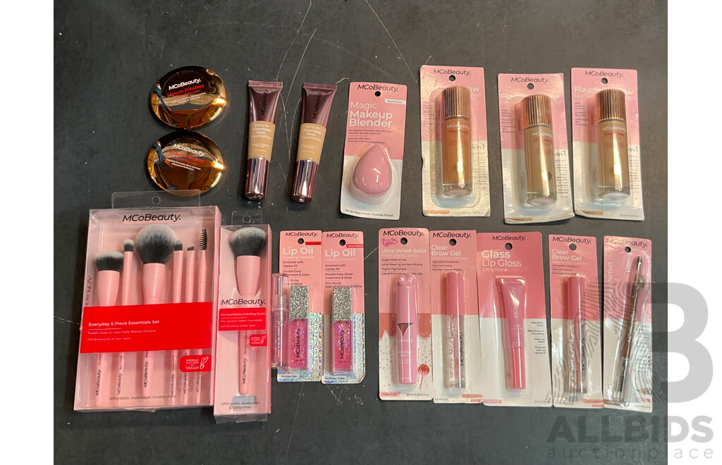 MCoBeauty Makeup Items - Brushes, Foundation, Lip Oil and More
