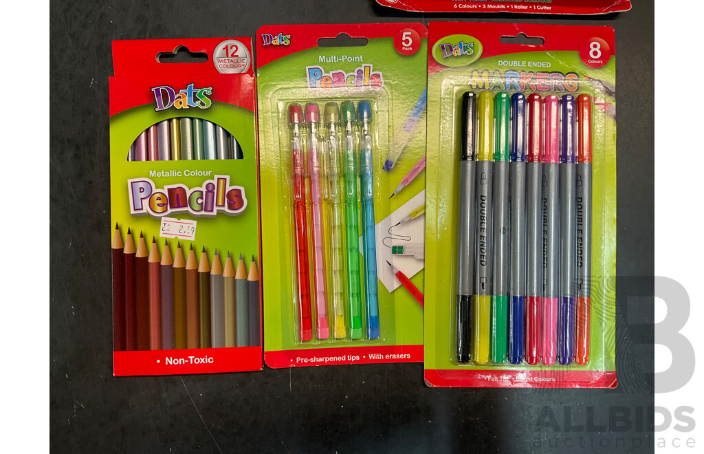 Assorted Household Items - Stickers, Pencils, Hair Scrunchies, Toys, and More