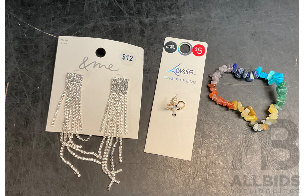 Assorted Rhinestone Pendant Keychain & Lovisa Jewellry and Hair, Bathroom Accessoriesand More