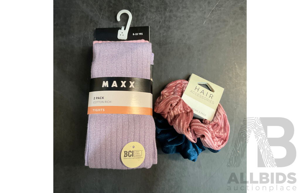 Assorted Girls' / Women's Clothes and Underwear and Socks and Hair Scrunchie