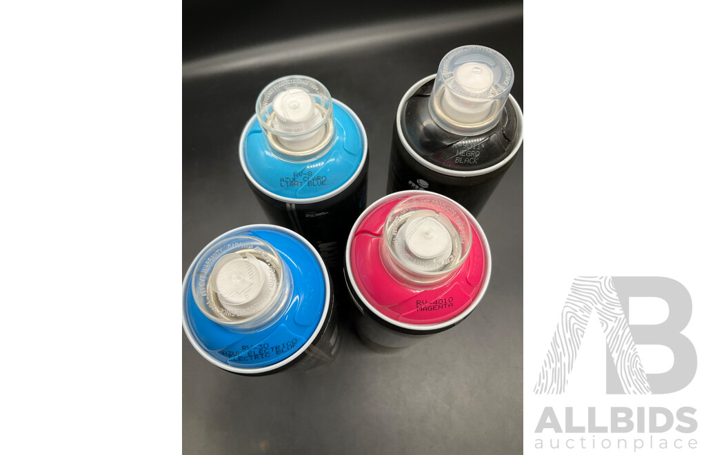 MTN Mega Colors 600g Spray Paint - Assorted Colors - Lot of 4