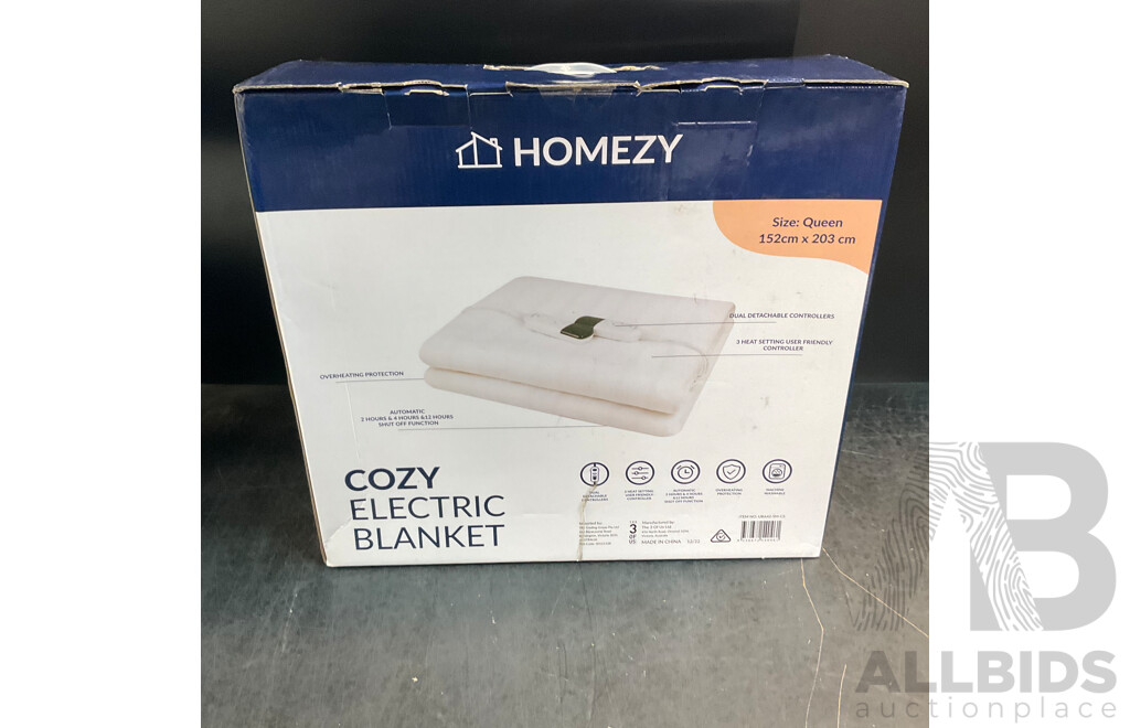 Homezy Cozy Electric Blanket - Size Queen 152cmx 203cm